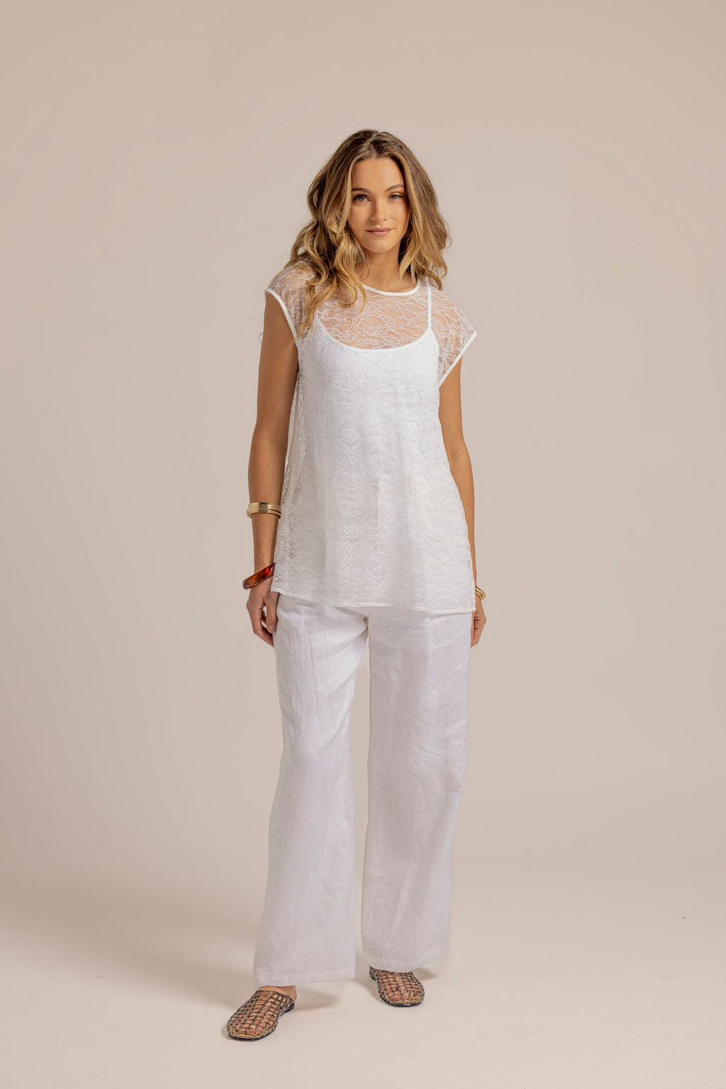 LOULA LACE TOP - White