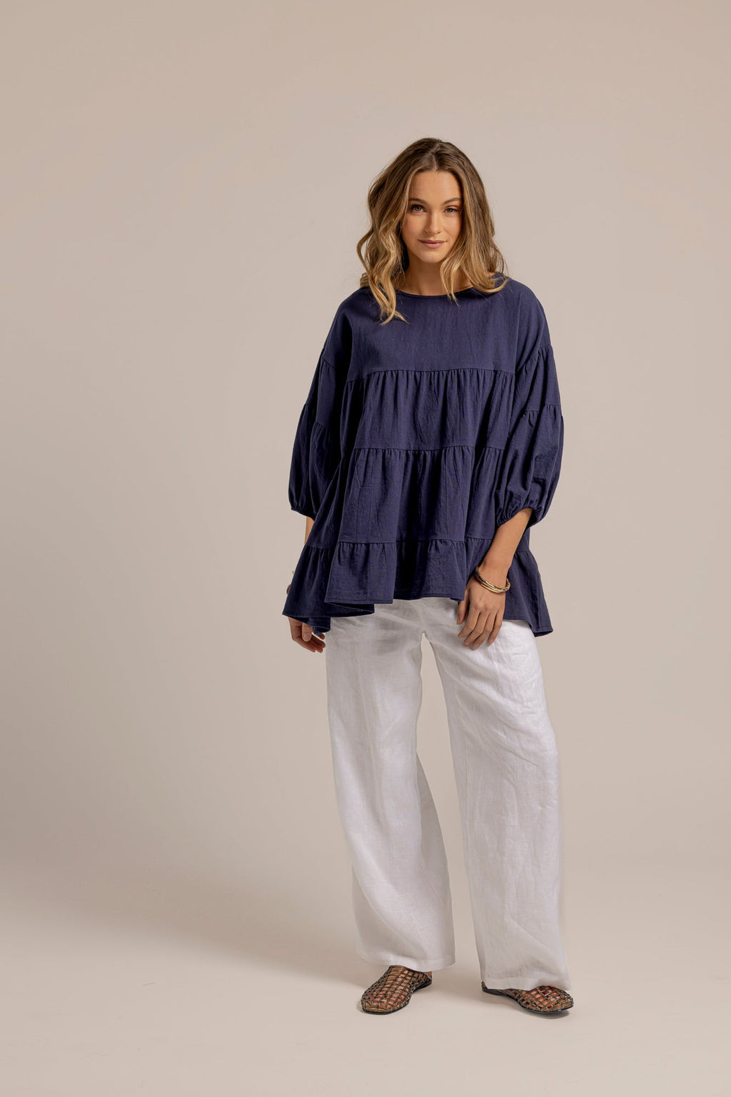 MAYA BLOUSE - Navy