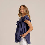 PERCY BLOUSE - Navy