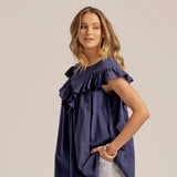 PERCY BLOUSE - Navy