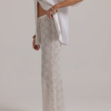 LARA LACE PANT - White