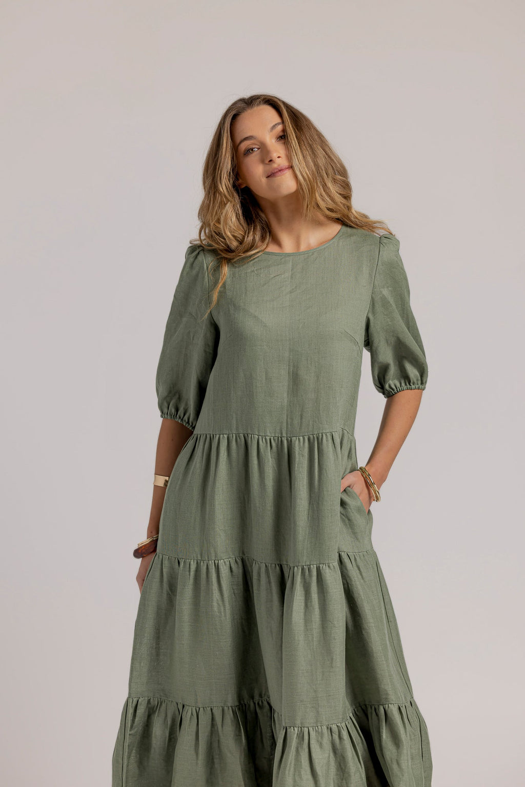 CLEO DRESS - Khaki