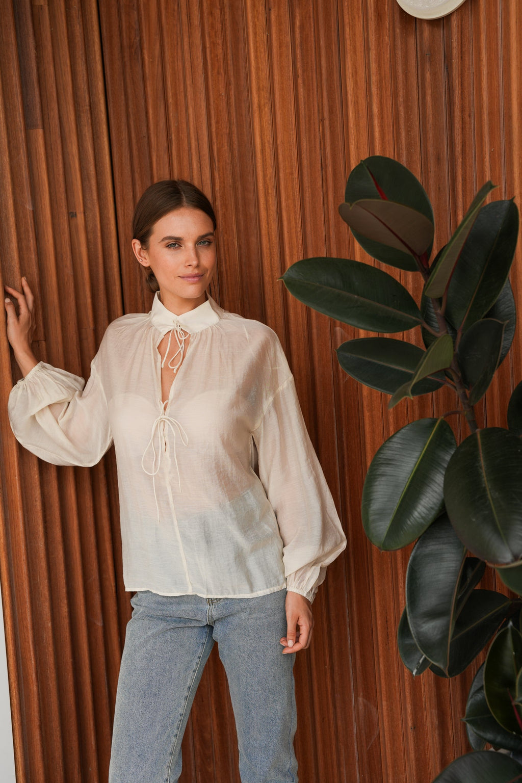 SCARLET BLOUSE - Beige