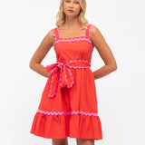 HARPA MINI DRESS - Cherry Red