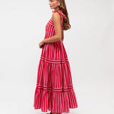 Sicily Stripe Maxi Red Stripe