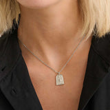 SUN CHARM MATTE PLATED NECKLACE - Silver