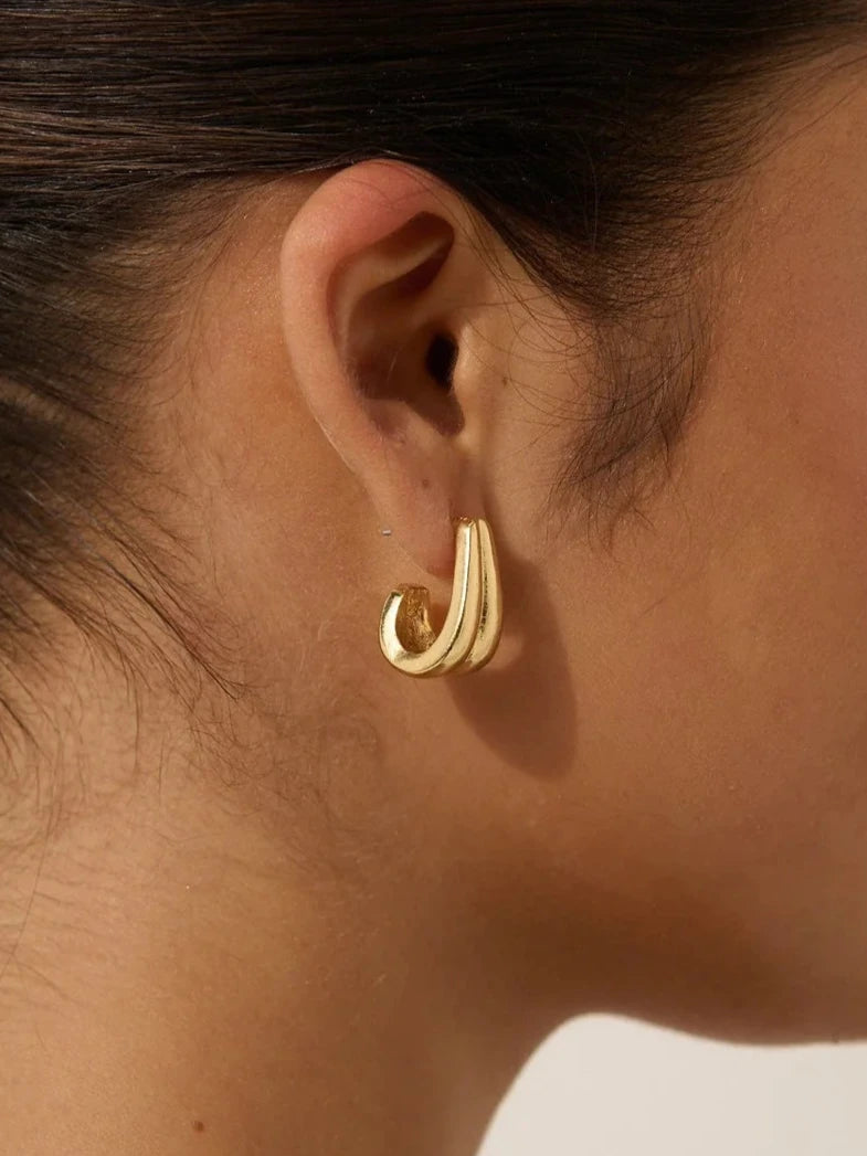 INA STATEMENT EARRINGS - Gold