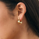 Nora Huggie 18K Gold Plated Earrings