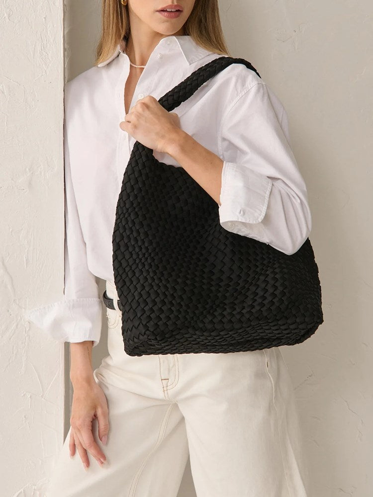 L&S Layla Woven Tote Bag