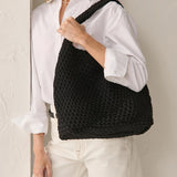 L&S Layla Woven Tote Bag