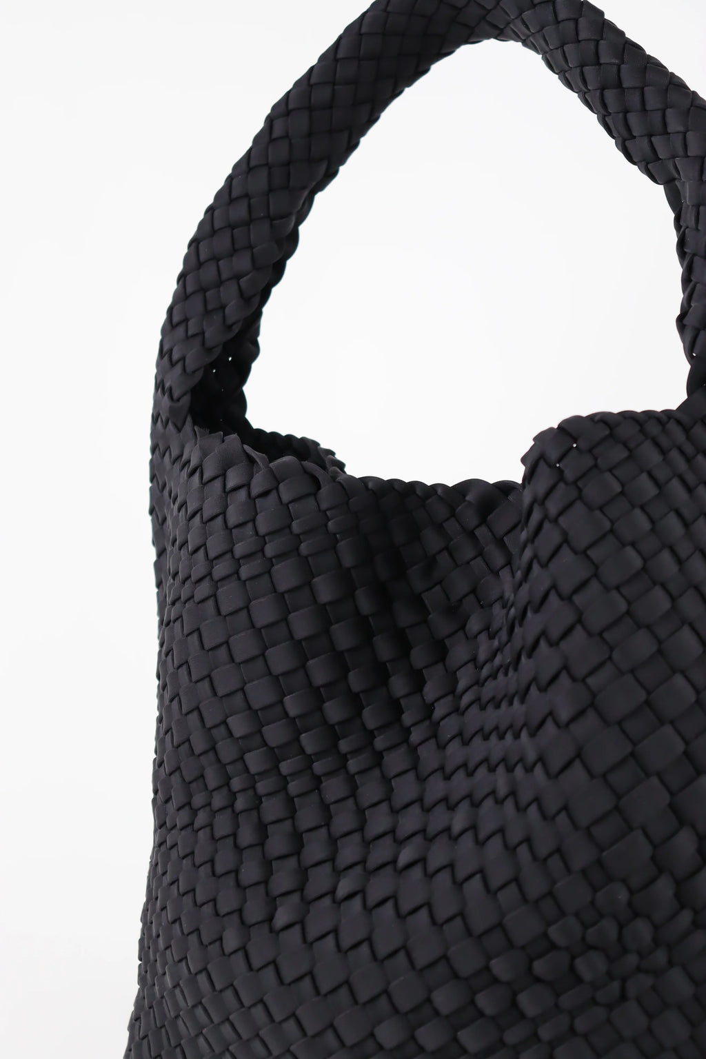 LAYLA WOVEN TOTE BAG - Black