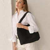 L&S Layla Woven Tote Bag