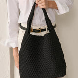 L&S Layla Woven Tote Bag