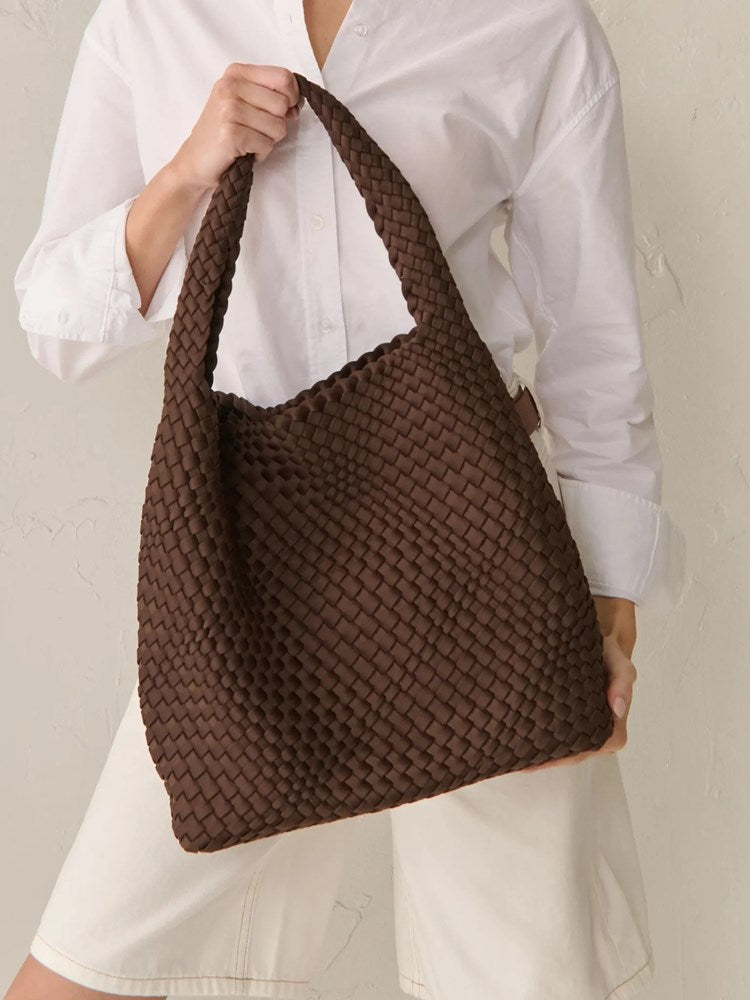 L&S Layla Woven Tote Bag