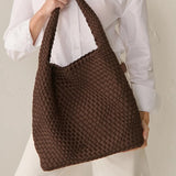 L&S Layla Woven Tote Bag