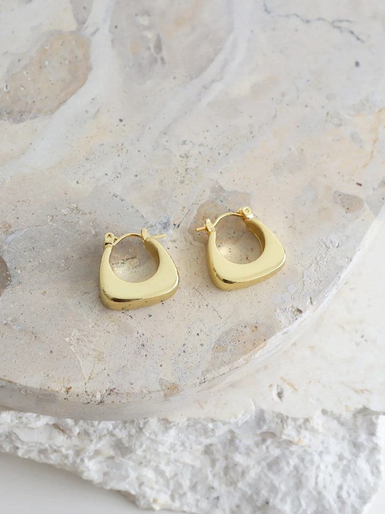 Nora Huggie 18K Gold Plated Earrings