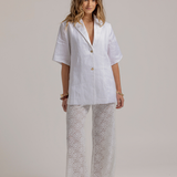 LARA LACE PANT - White