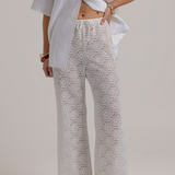 LARA LACE PANT - White