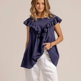PERCY BLOUSE - Navy