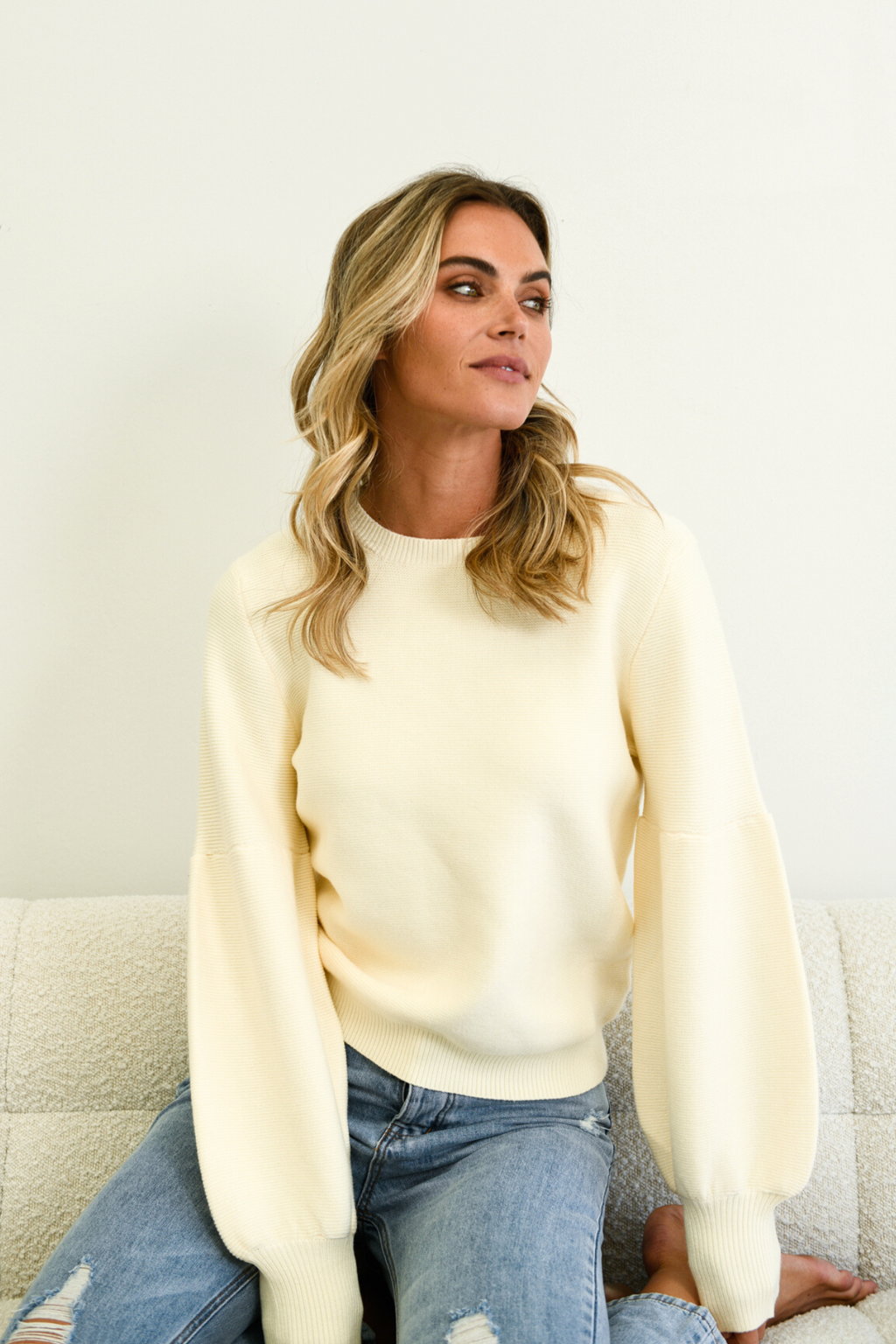 ASHTON KNIT JUMPER- CREAM