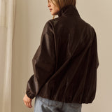 Milo Leather Look Bomber