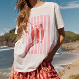 ELLIA CREW TEE - Sardinia Print