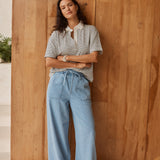 Saffra Relax Leg Jean - Medium Wash