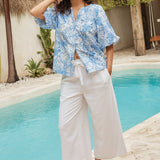 Bella Crop Pants - White