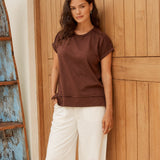 Shirley Short Sleeve Tee - Chocolate