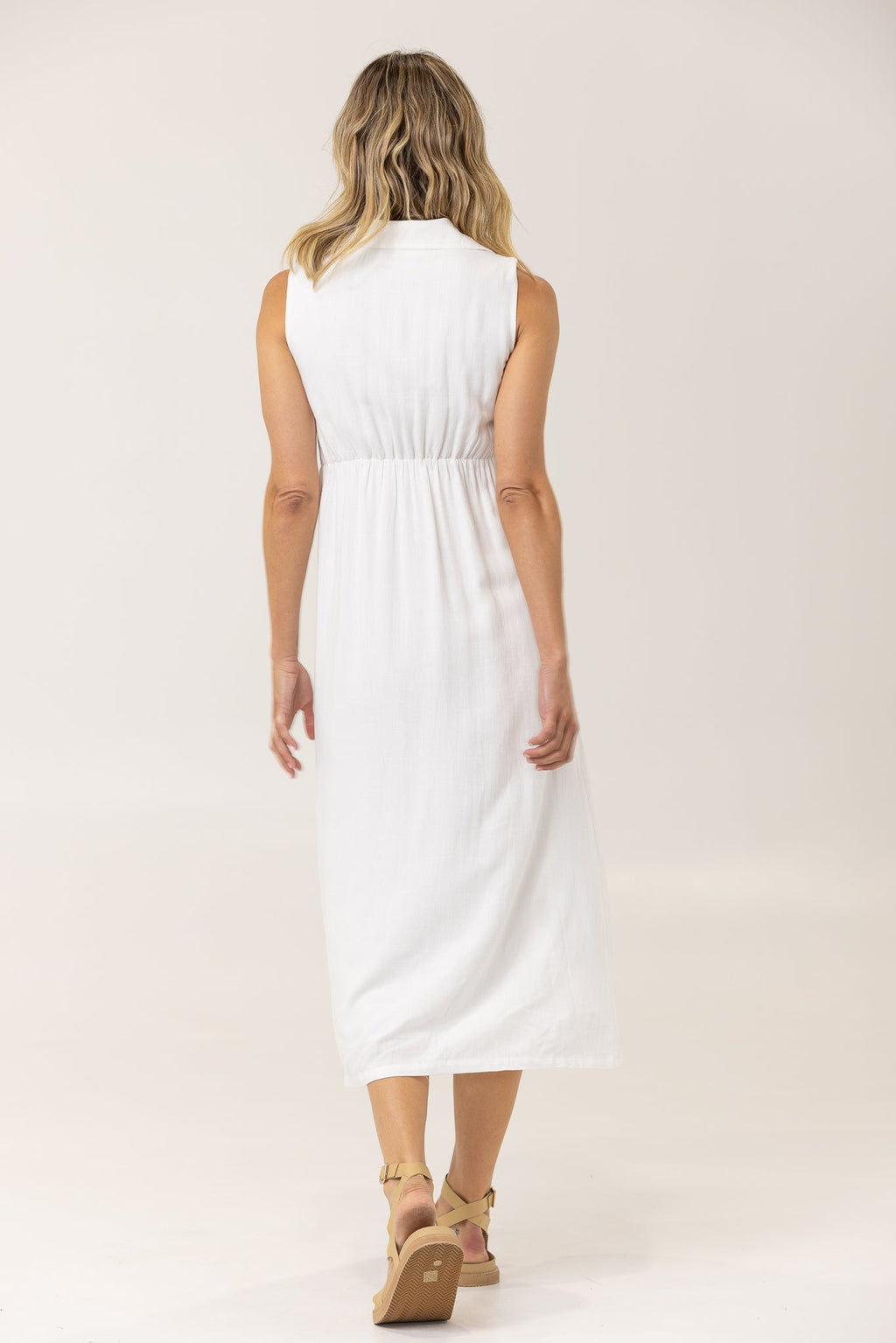 NORAH MIDI DRESS - Ivory