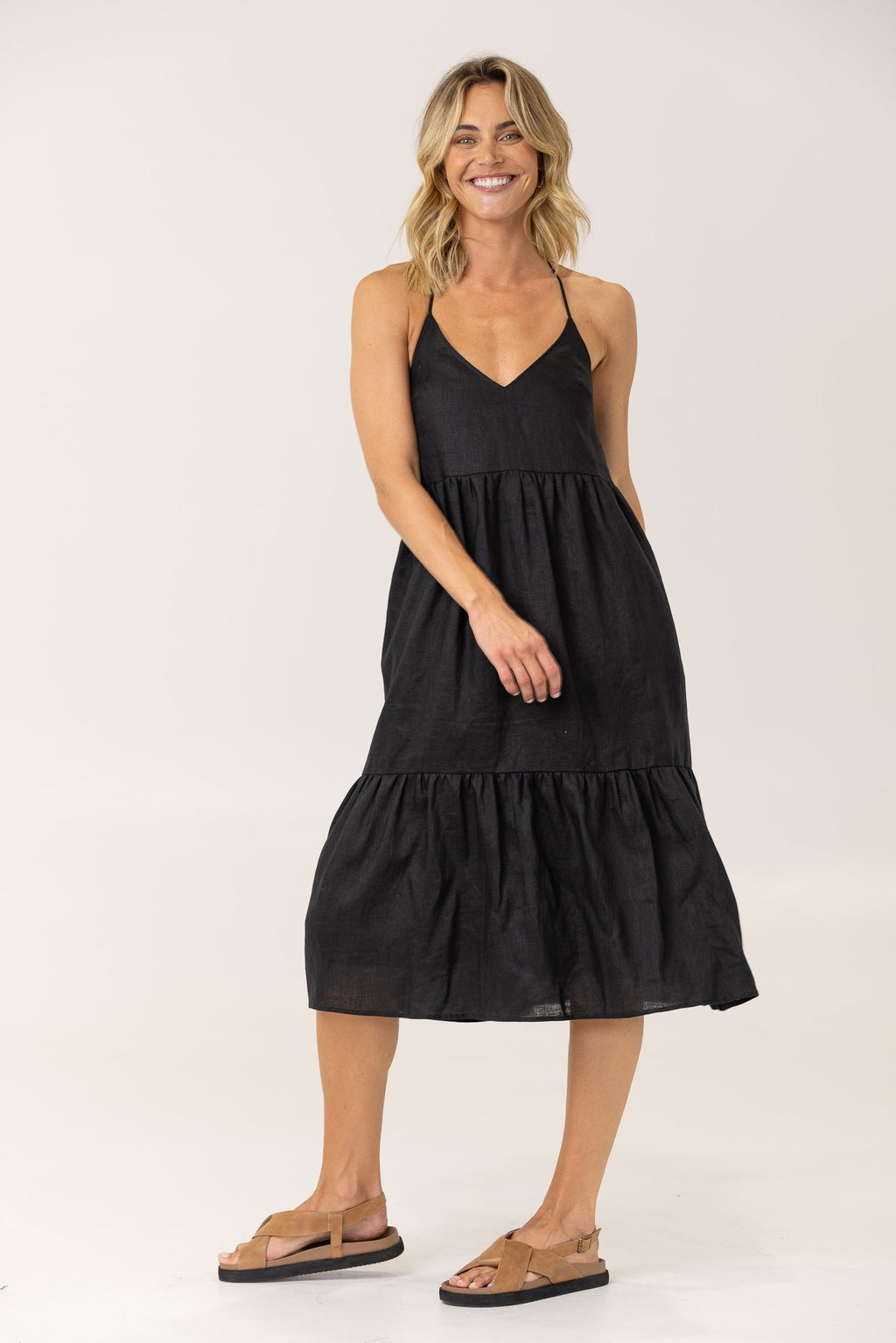 ALORA MIDI DRESS - Black