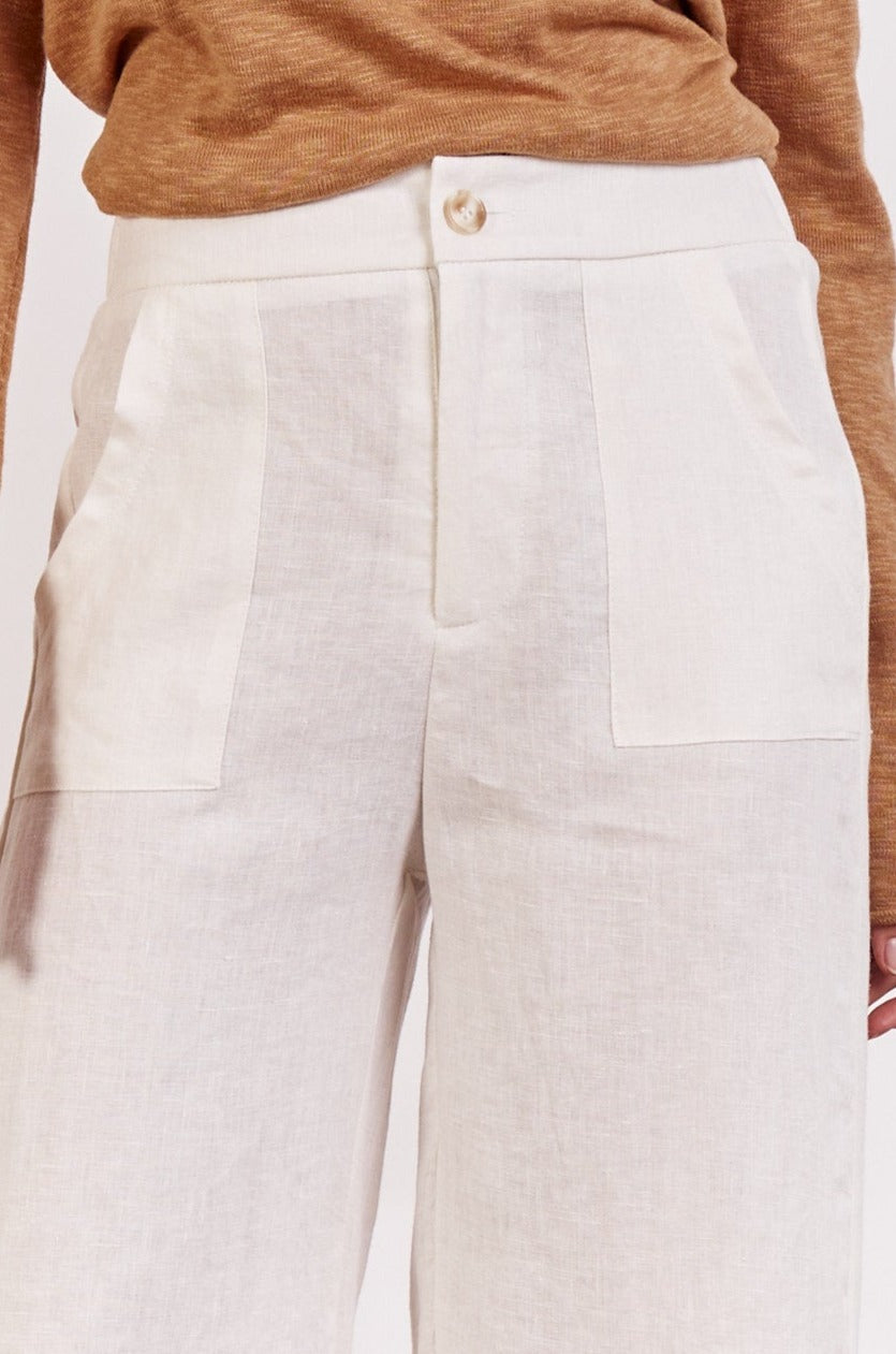 JUDE LINEN PANT - Ivory