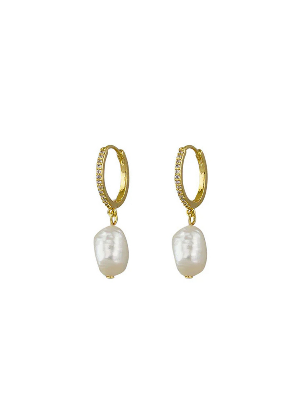 MONTANA PEARL EARRINGS  - Gold