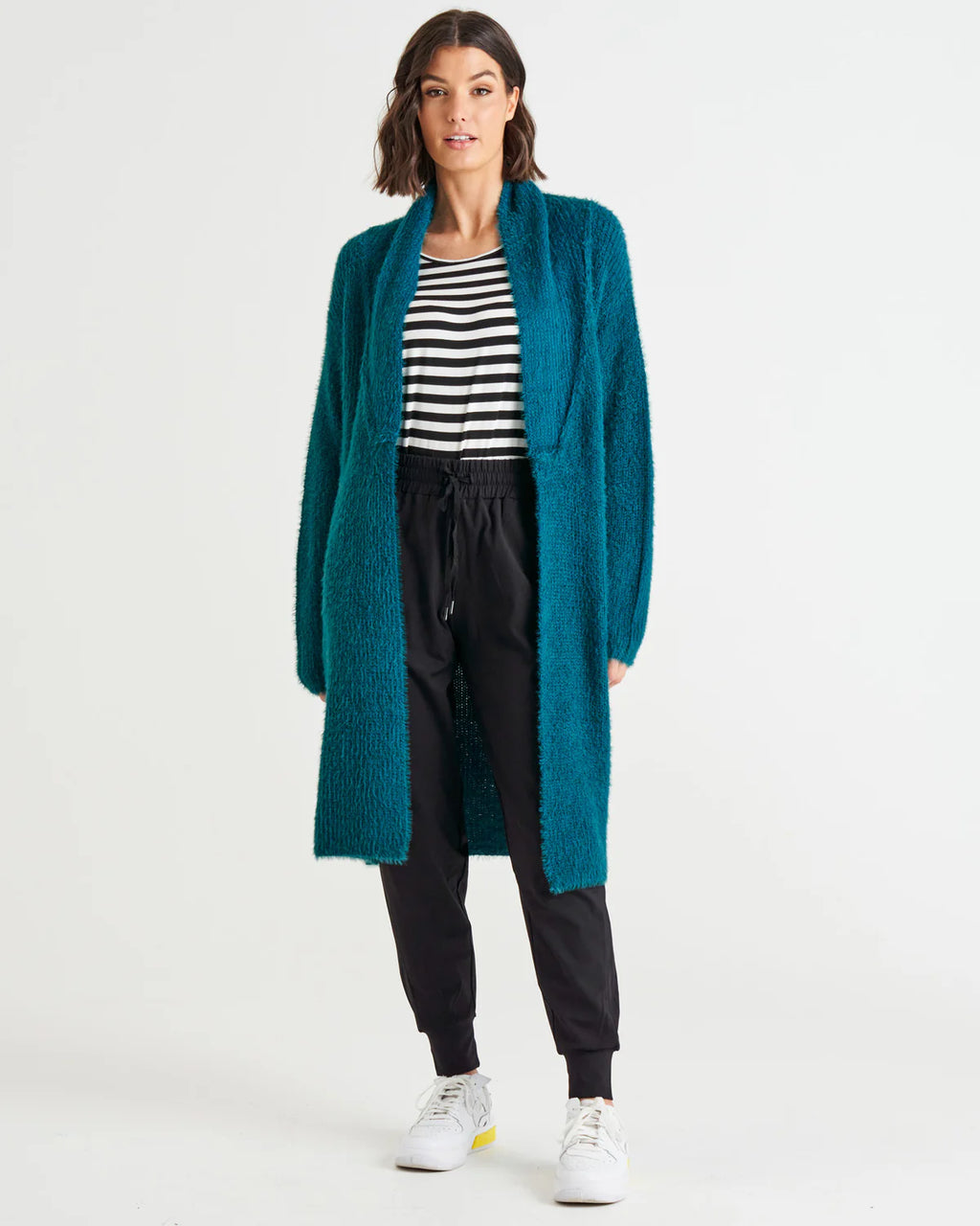 MIA CARDIGAN - Smokey Teal