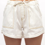 Stella Denim Shorts - White