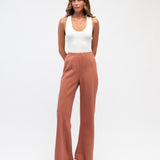 LOUISE DRAWSTRING PANTS - Terracotta