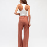 LOUISE DRAWSTRING PANTS - Terracotta