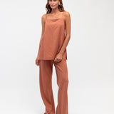 LOUISE LONGLINE TOP - Terracotta