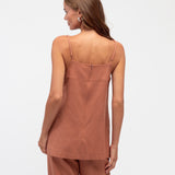 LOUISE LONGLINE TOP - Terracotta