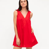 Permata Cotton Lace Trim Dress
