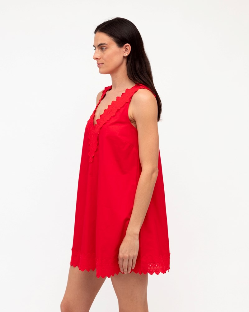 Permata Cotton Lace Trim Dress