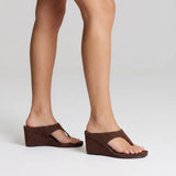 Poh Thong Wedges - Chocolate Brown Micro