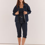 Kumi Zip Denim Jacket - Rinse Wash