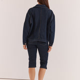 Kumi Zip Denim Jacket - Rinse Wash