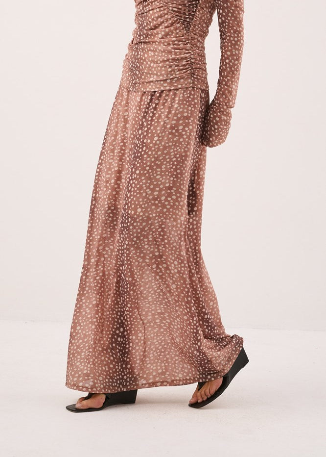 Allegra Mesh Skirt - Deer Print