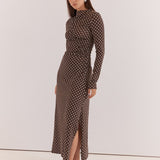 Ashini Long Sleeved Ruched Dress