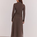 Ashini Long Sleeved Ruched Dress