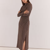 Ashini Long Sleeved Ruched Dress