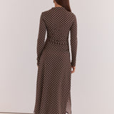 Ashini Long Sleeved Ruched Dress