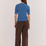 Lilee Rib Knit - Azure